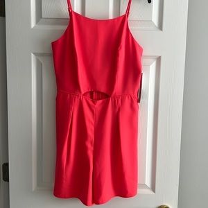 Medium Coral Romper with pockets